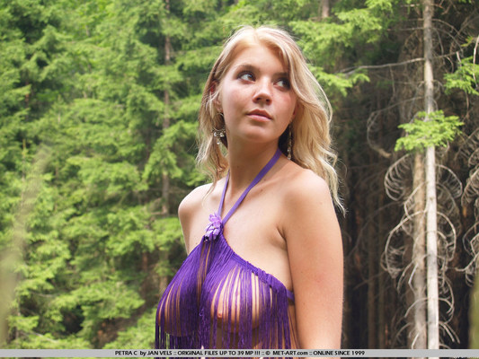 Sexy Blonde In The forest - Pic #12