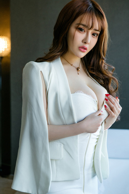 'Busty Business Lady' with Jin Baby via All Gravure - Pic #03