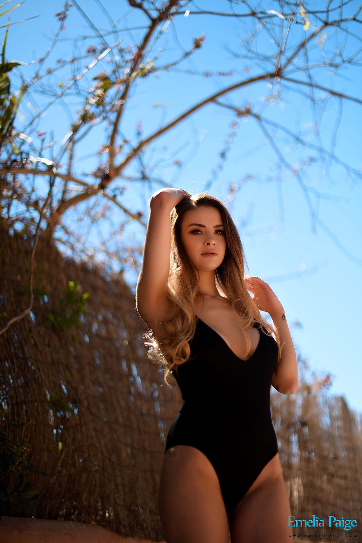 Emelia Paige Sexy Black Bodysuit - Pic #5