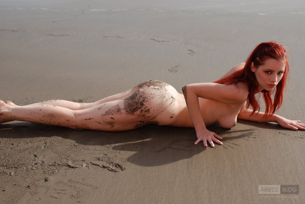  Sweet Redhead On The Beach - Pic #11