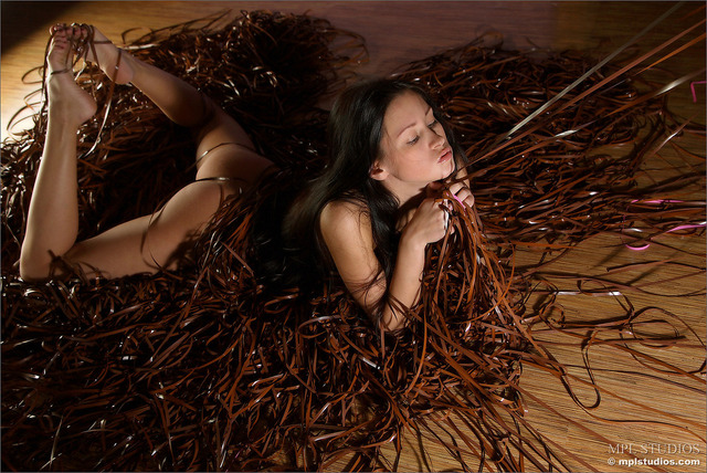 Girl Entangled In Tape - Pic #18