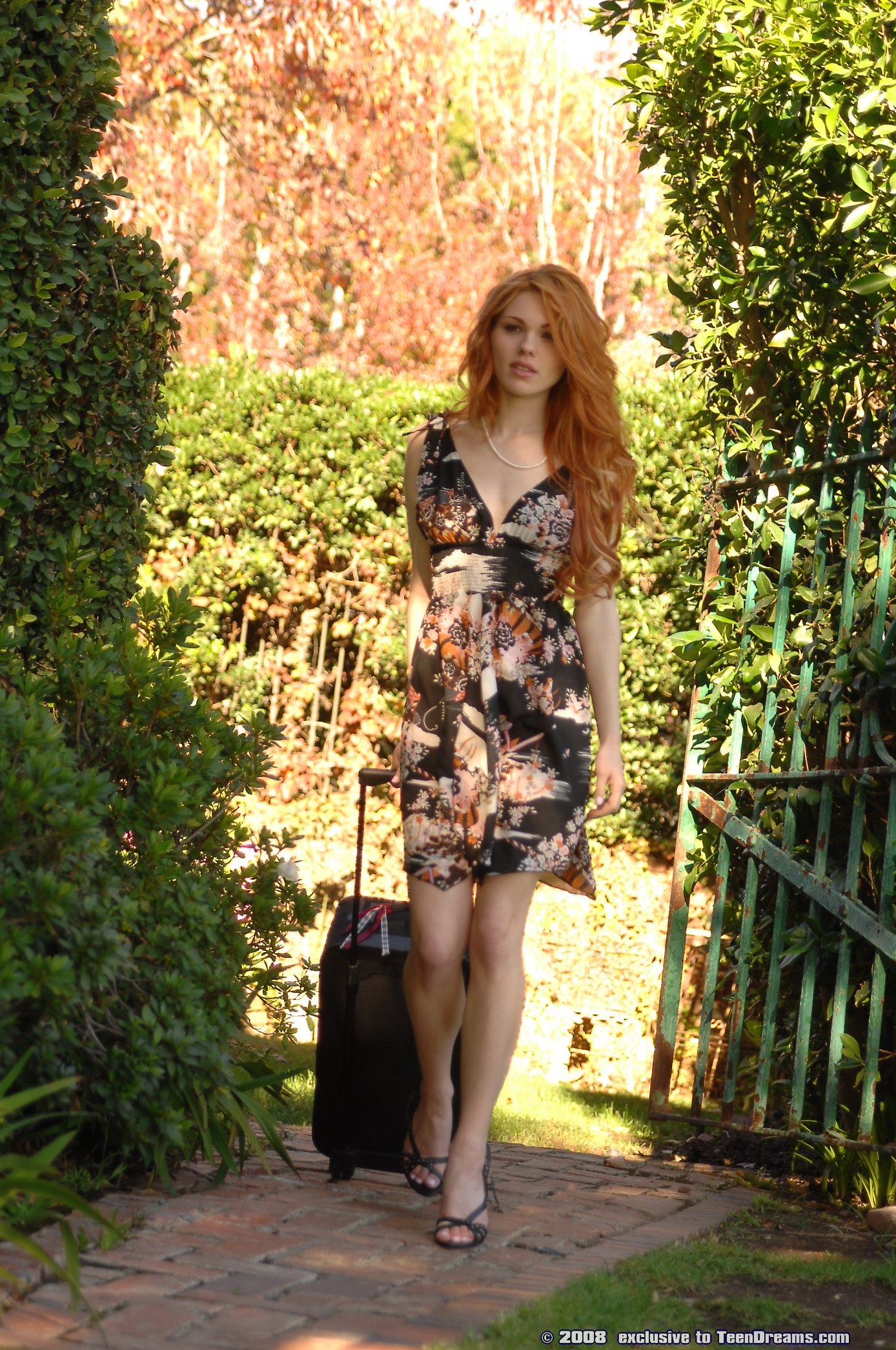 Redhead Flipping Up Her Dress - Pic #19