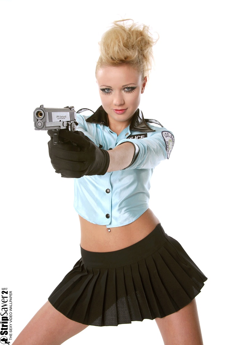 Mini Skirt Police Girl - Pic #0
