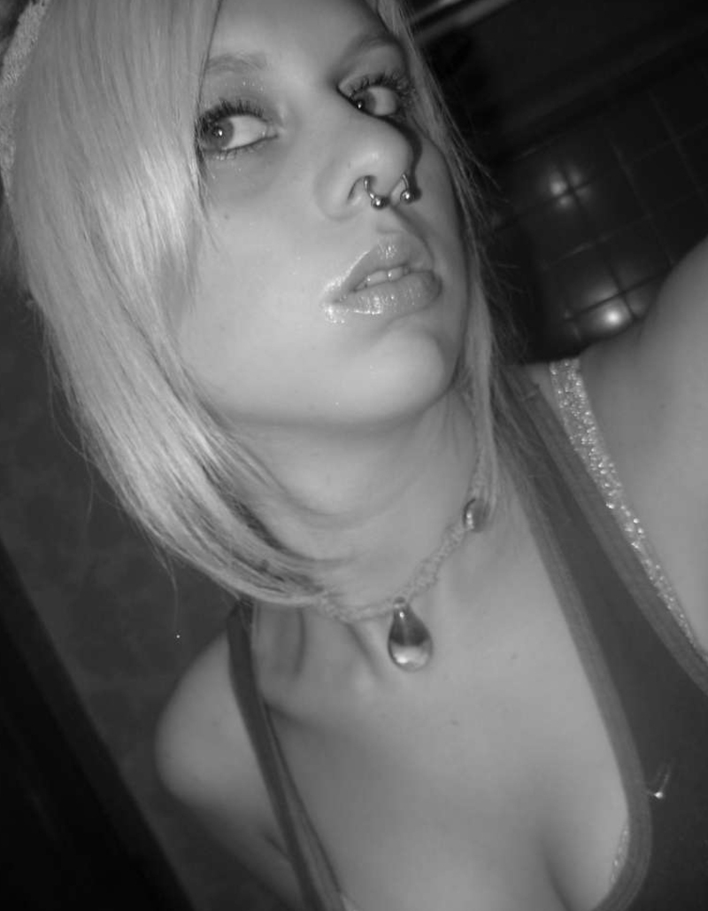 Blonde amateur girl being shy - Pic #20