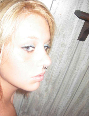 Blonde amateur girl being shy - Pic #12