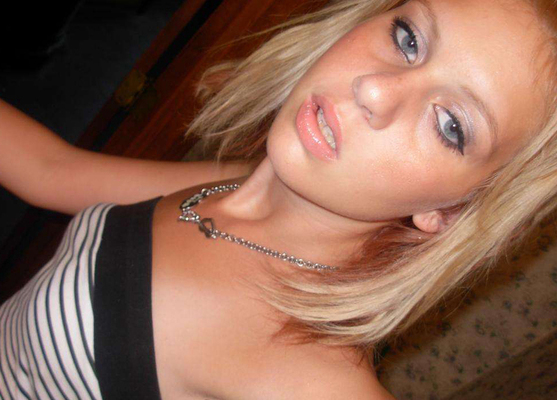 Blonde amateur girl being shy - Pic #14