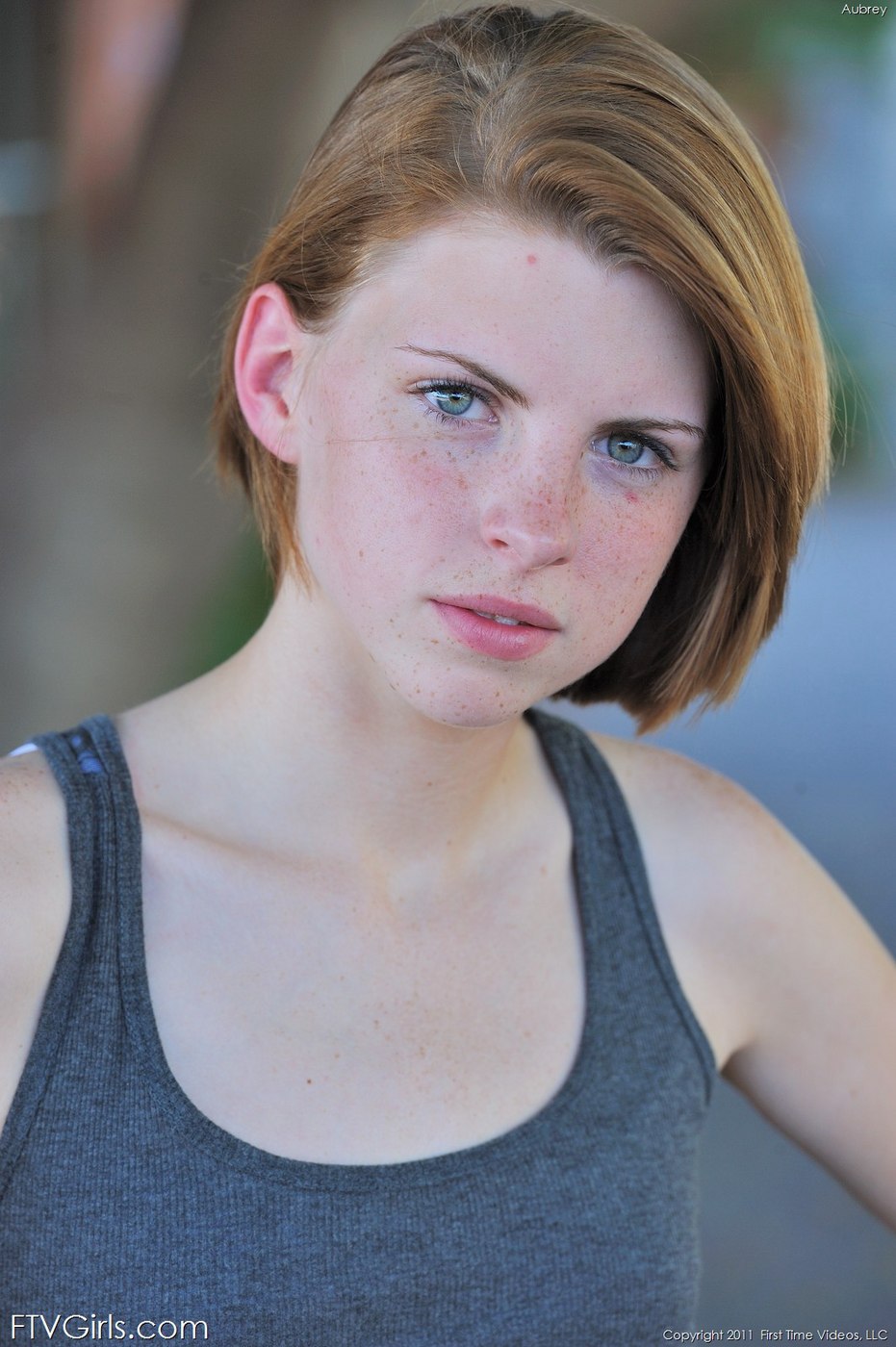 Freckled Teen Aubrey Show Her Tits In Public - Pic #17