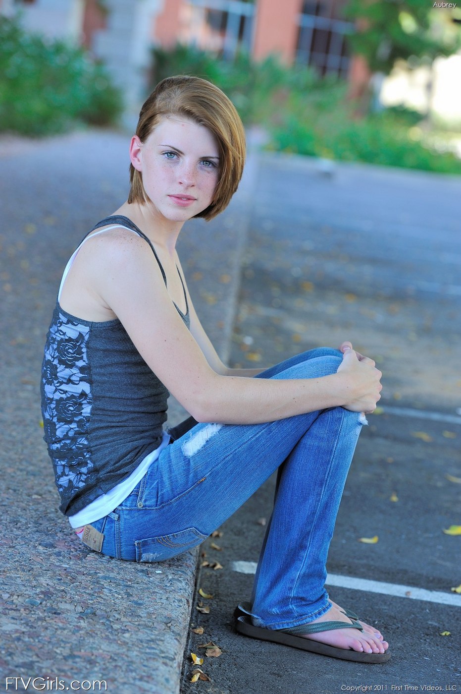 Freckled Teen Aubrey Show Her Tits In Public - Pic #13