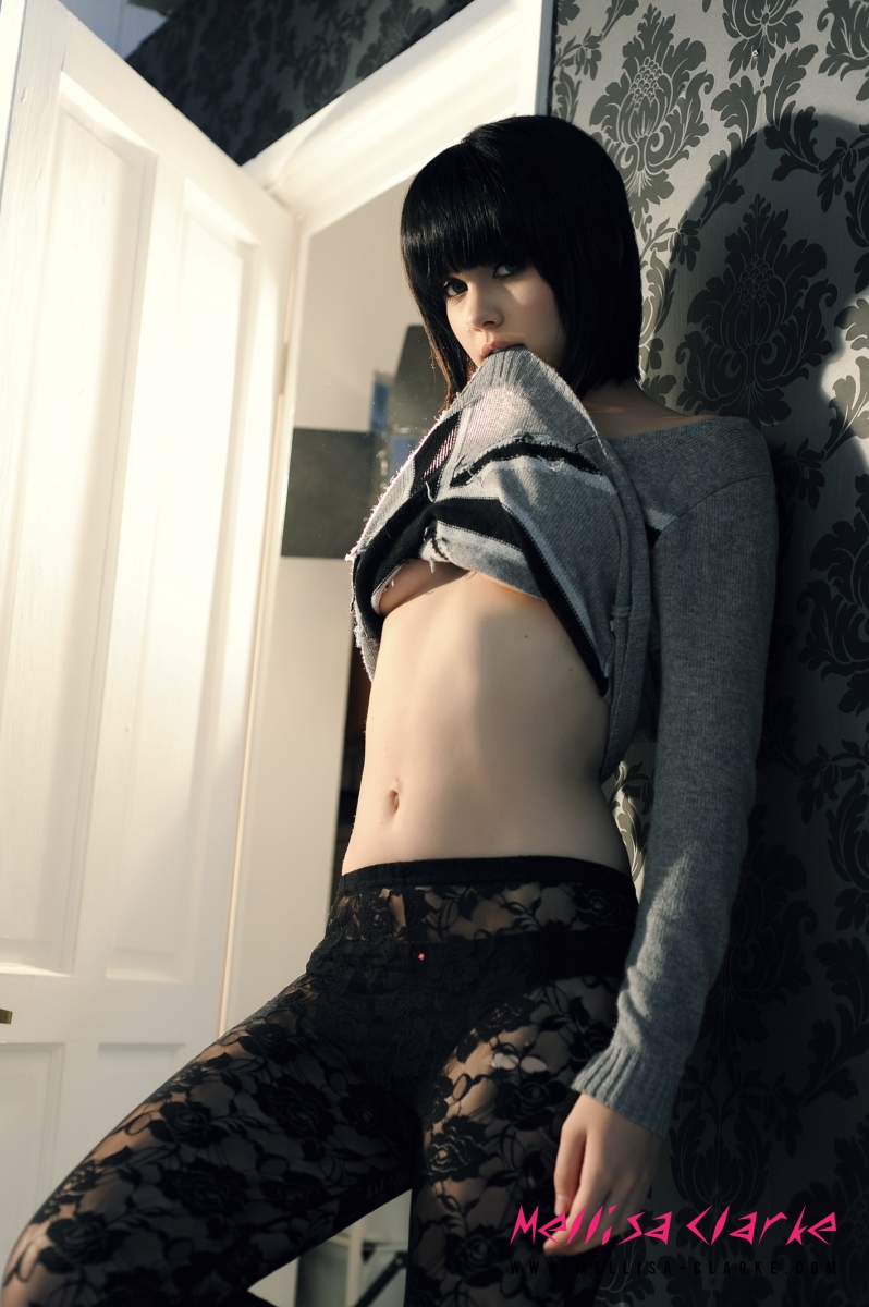 Glamorous Teen Mellisa clarke in Black Lace Pants - Pic #31