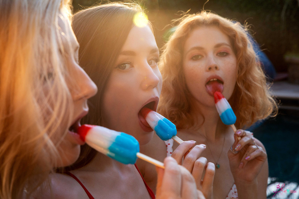 'The Ice Cream Squad' with Emily Bloom With Heidi Romanova And Kaylee via Emily Bloom Official - Pic #01