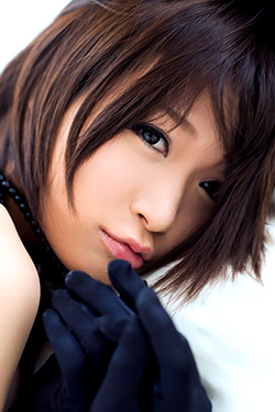 Mayu Kamiya in Black Lingerie for SexAsian18
