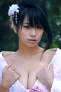 Anri Okita In Cherry Blossom Kimono For SexyAsian18